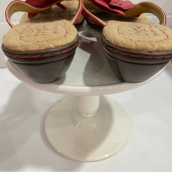 B.O.C. Born Concept Pink Flower Sandals Small Heel Women’s Size 7 - Picture 4 of 11